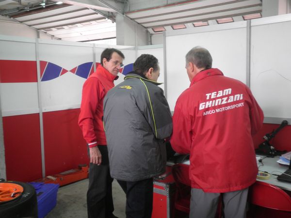 Ghinzani ai box di Imola